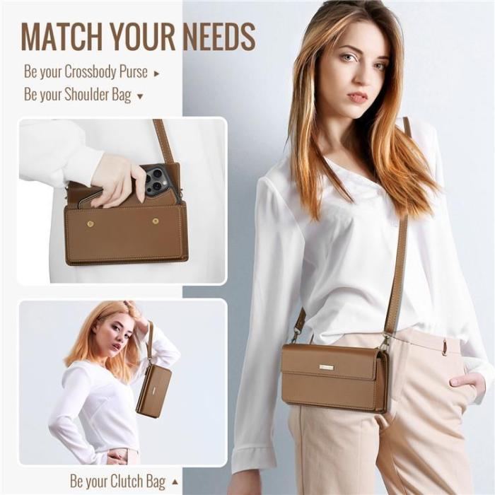Caseme - CASEME Me20 Crossbody Väska 4.0-7.6'' Läder - Brun