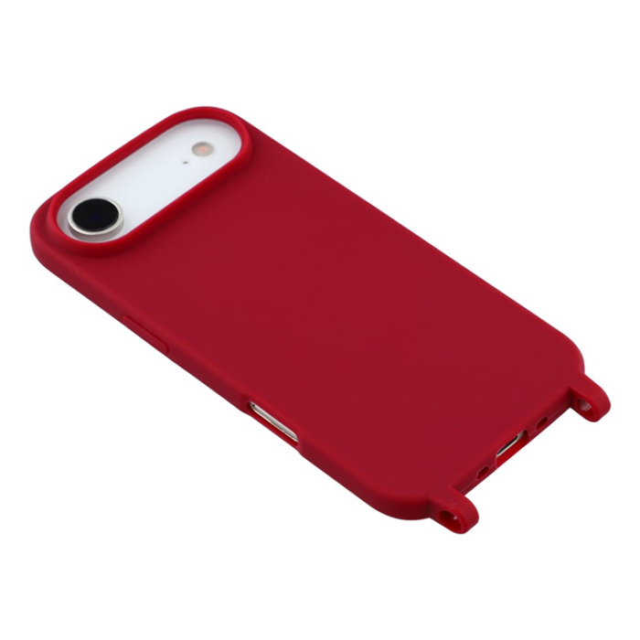 A-One Brand - iPhone 17 Air Mobilskal TPU med Hål för Rem - Mörkröd