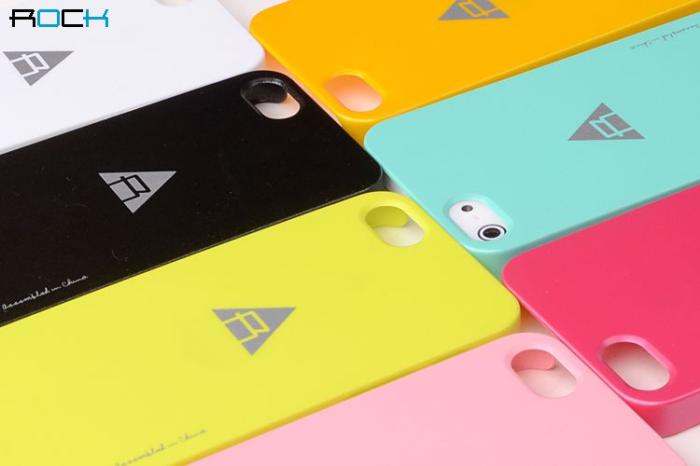 UTGATT4 - Rock NakedShell skal till Apple iPhone 5/5S/SE (Magenta) + HD Skärmskydd