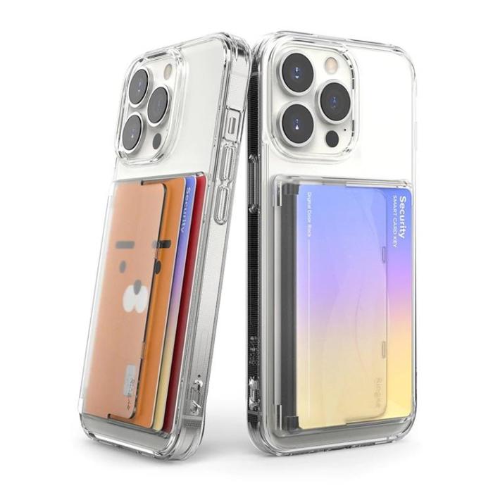 UTGATT1 - Ringke Side Slot Korthållare Smart Phone Plånbok - Transparent