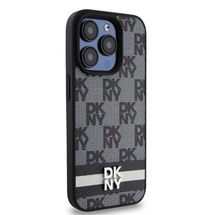 DKNY - DKNY iPhone 14 Pro Max Mobilskal Läder Checkered Mono Pattern