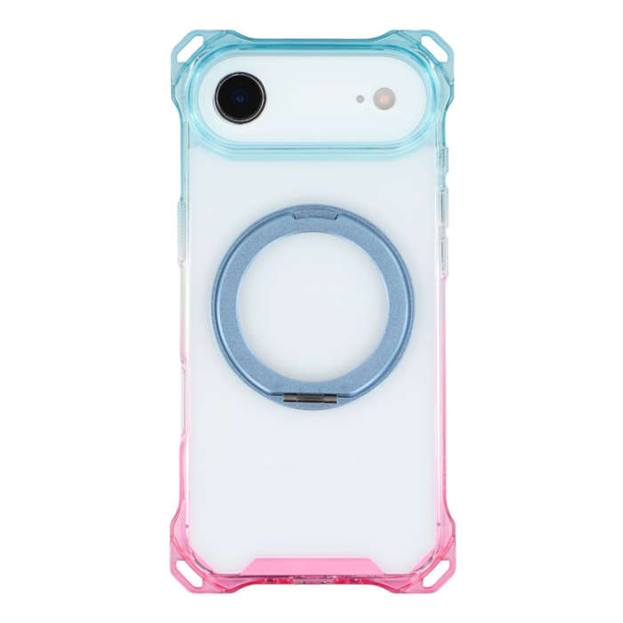 A-One Brand - iPhone Air Mobilskal MagSafe Kickstand - Gradient Blå / Rosa