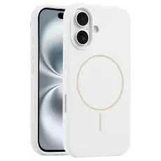 A-One Brand - Mobilskal till iPhone 16 Plus MagSafe Silikon Anti Drop - Vit