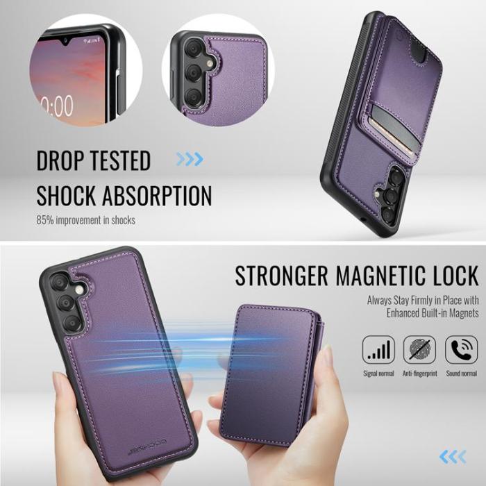 OEM - JEEHOOD Samsung Galaxy A16 4G/5G Mobilskal Konstläder - Lila