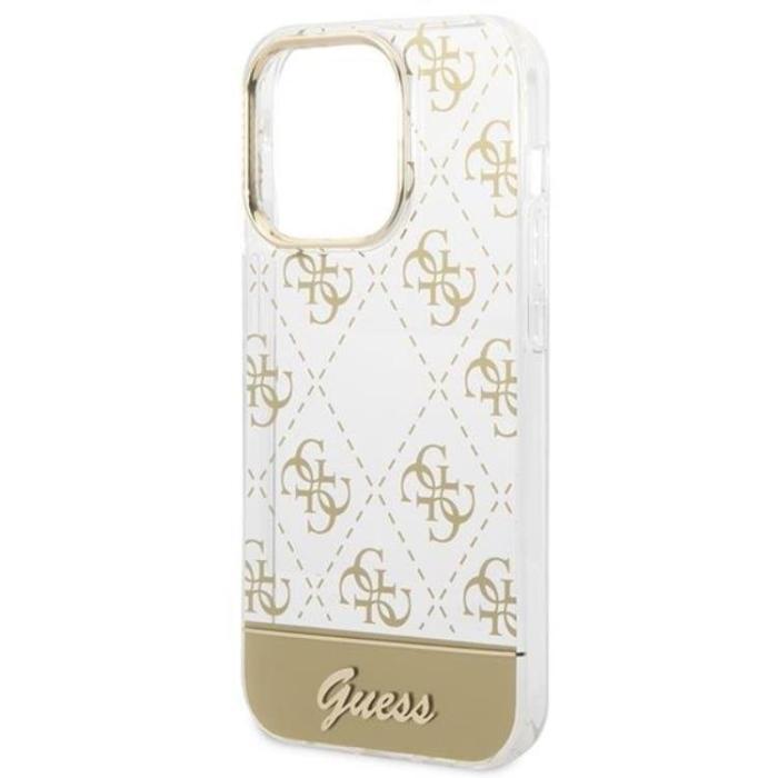 UTGATT1 - GUESS iPhone 14 Pro Max Skal 4G Pattern Script - Guld