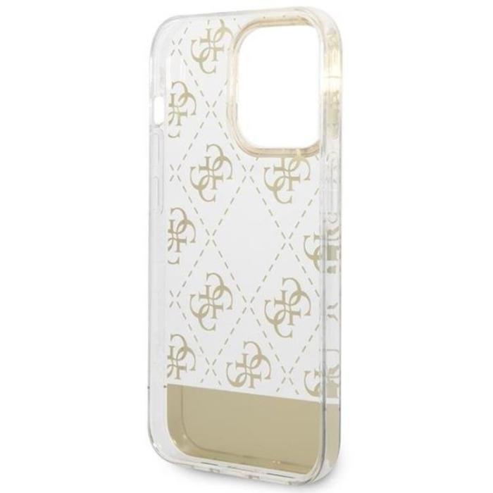 UTGATT1 - GUESS iPhone 14 Pro Max Skal 4G Pattern Script - Guld