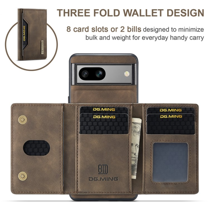 DG.MING - DG.MING Google Pixel 7A Plånboksfodral M2 2-in-1 - Coffee
