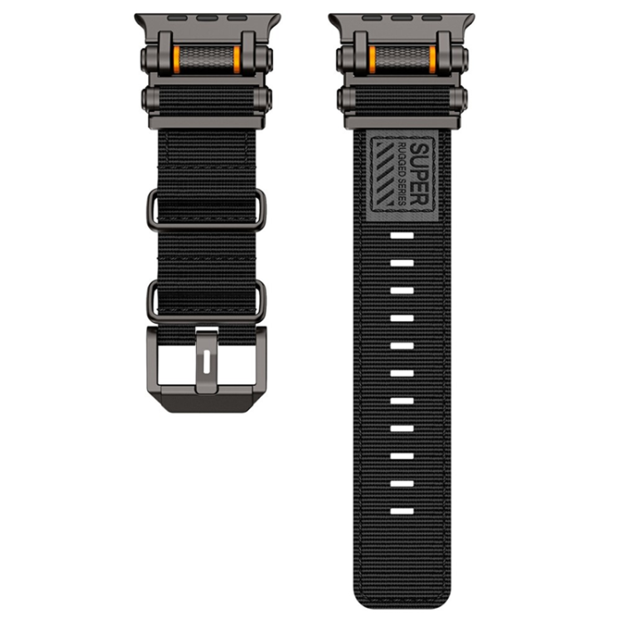 A-One Brand - Apple Watch 42/44/45/46/49mm Armband Nylon - Svart