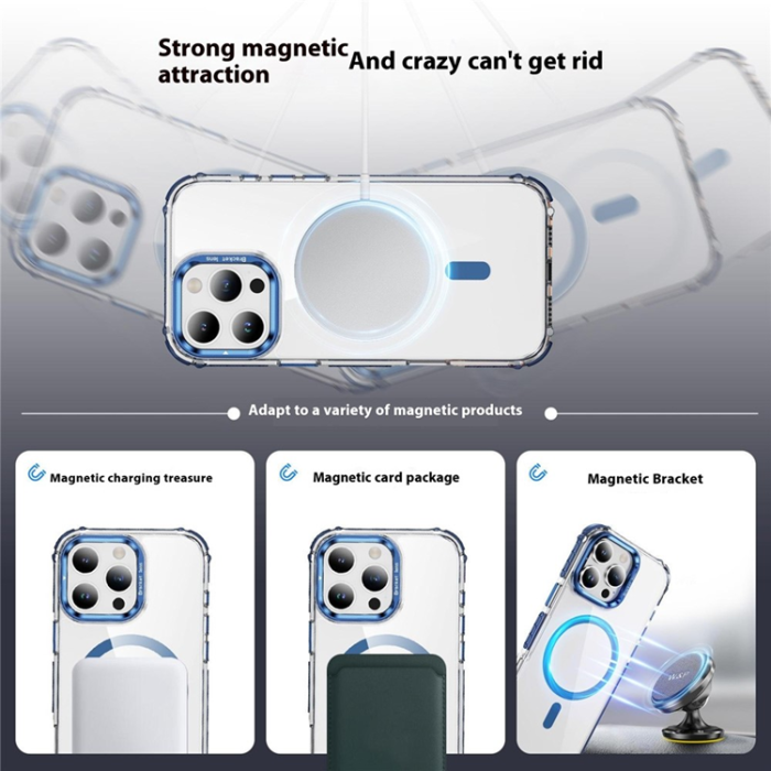 A-One Brand - iPhone 16 Pro Max Mobilskal MagSafe Kickstand - Blå
