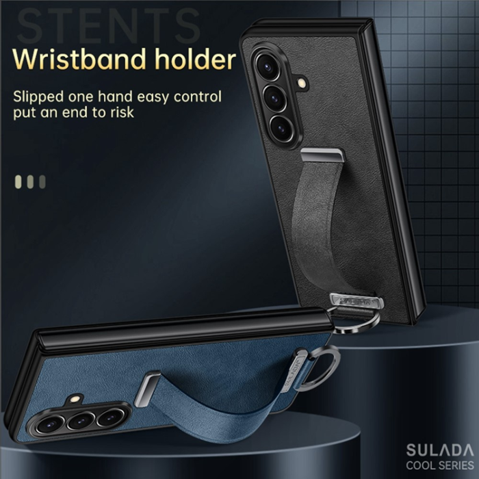 SULADA - SULADA Galaxy Z Fold 7 Mobilskal Kickstand Fashion - Blå