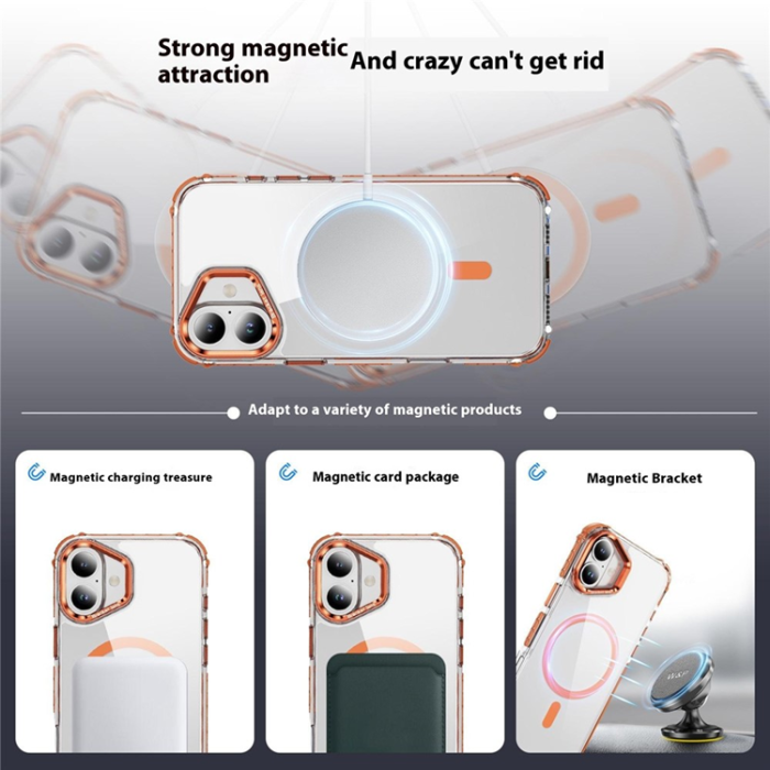 A-One Brand - iPhone 16 Mobilskal MagSafe Kickstand - Orange