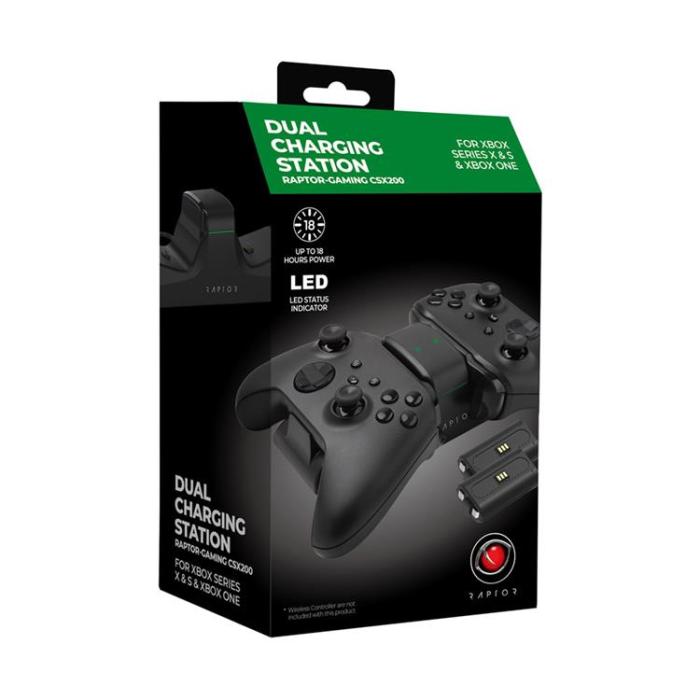 Raptor - RAPTOR Laddare För Handkontroll Dubbel XBOX