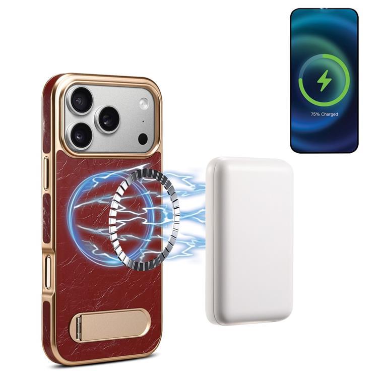 DENIOR iPhone 17 Pro Mobilskal MagSafe A25+1 Electroplating - Röd | 2353 | AlltMobil