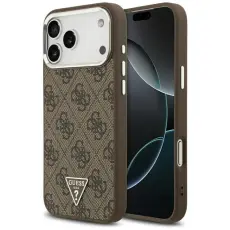 Guess - Guess iPhone 17 Pro Max Mobilskal MagSafe 4G Triangle Logo - Brun