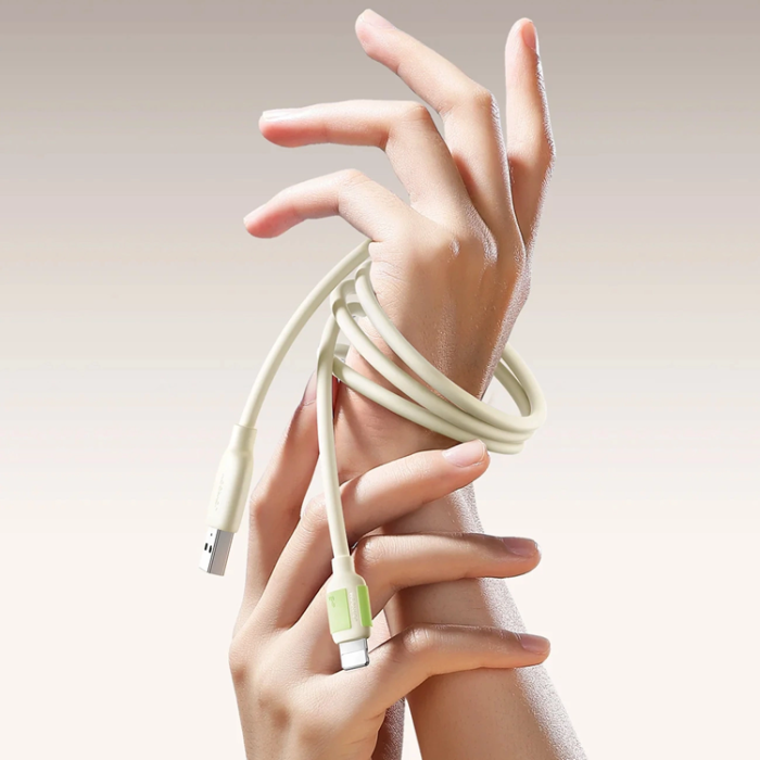 Joyroom - Joyroom USB-A Till Lightning Kabel 3A 1.2m - Beige