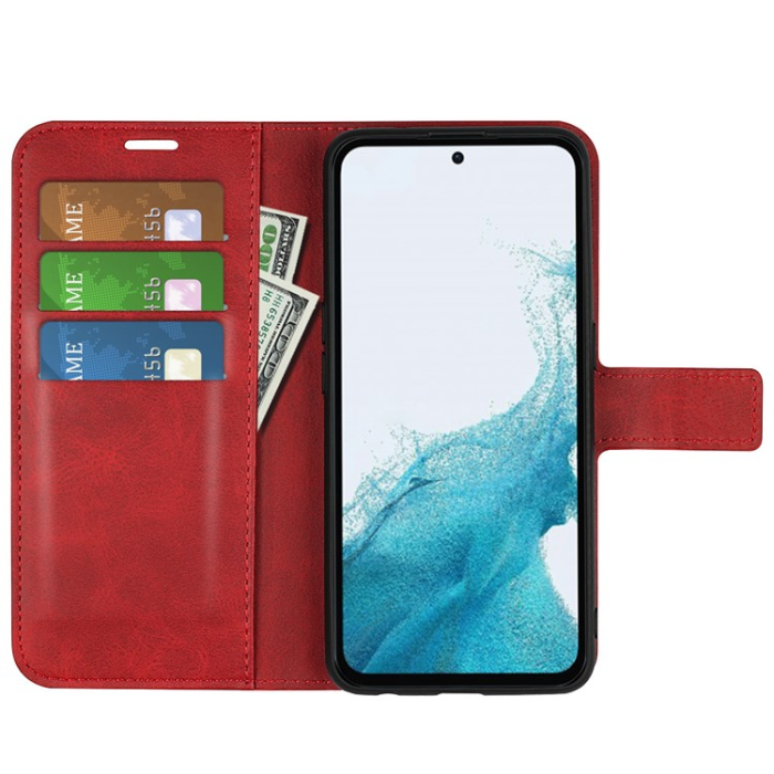 A-One Brand - Galaxy A54 5G Plånboksfodral Calf Flip Folio - Röd