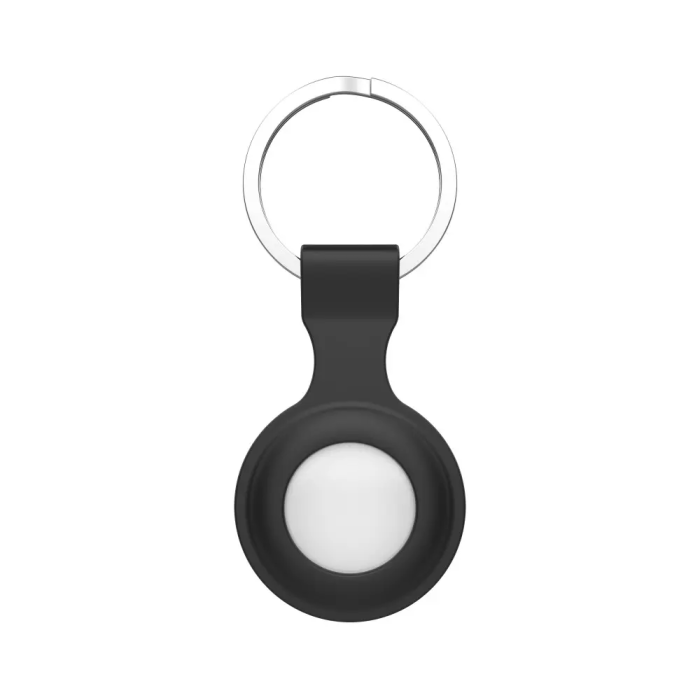 SiGN - SiGN Apple Airtag Nyckelring med Silikonskal - Svart