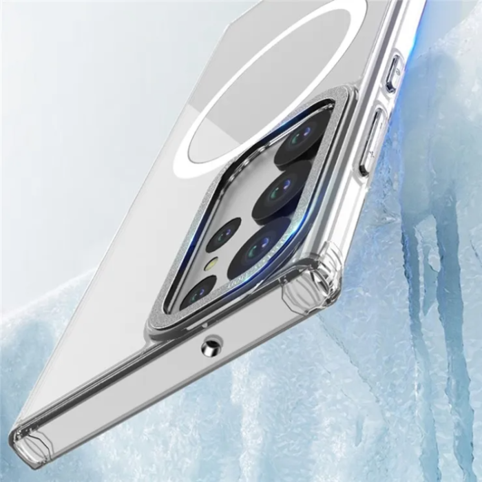 OEM - Galaxy S23 Ultra Mobilskal Magsafe Magnetic Hybrid - Silver