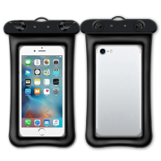 OEM - Vattentät Mobilfodral max 7.2" med Snöre - Svart