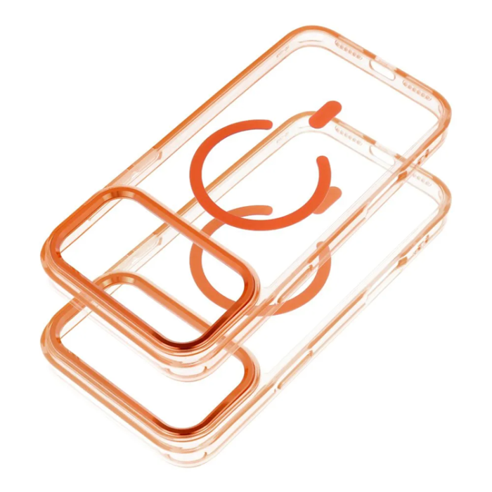 A-One Brand - Mobilskal För iPhone Air MagSafe Frame Clear Hybrid - Orange