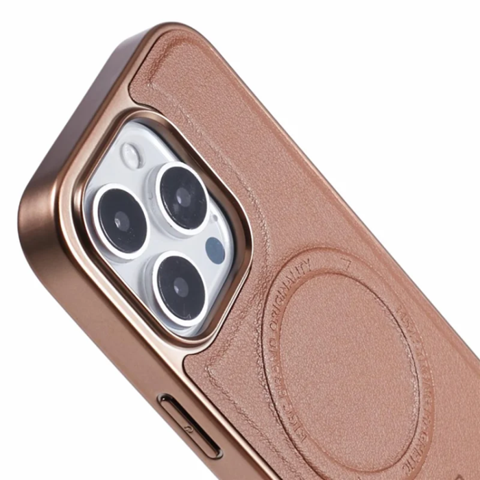KIGC - KIGC iPhone 16 Pro Mobilskal Magsafe Electroplating - Titanguld