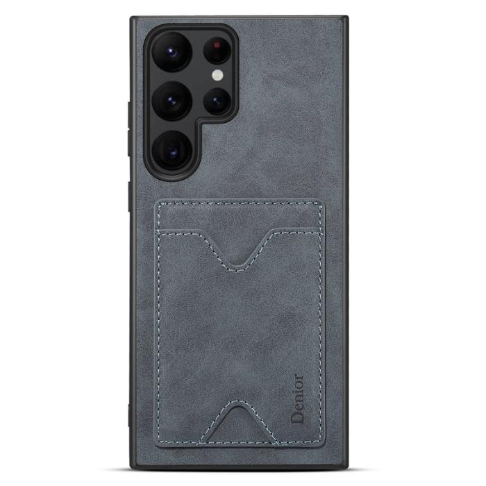 DENIOR - DENIOR Samsung Galaxy S24 Ultra Fodral Konstläder Grå