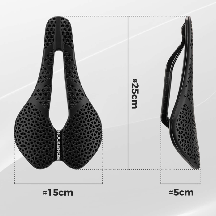 Rockbros - Rockbros Anatomisk 3D-Vattentät Cykelsadel LF0214 - Svart