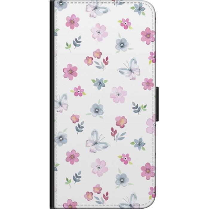 iSecrets - Plånboksfodral till Xiaomi Redmi Note 9 Pro med Blommor och fjärillar