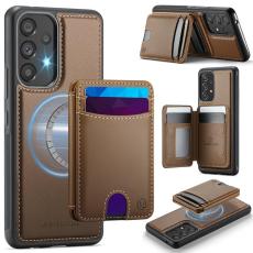 OEM - JEEHOOD Samsung Galaxy A53 5G Mobilskal Konstl&auml;der - Brun