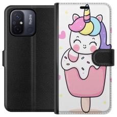 iSecrets - Pl&aring;nboksfodral till Xiaomi Redmi 12C med Glad enh&ouml;rning