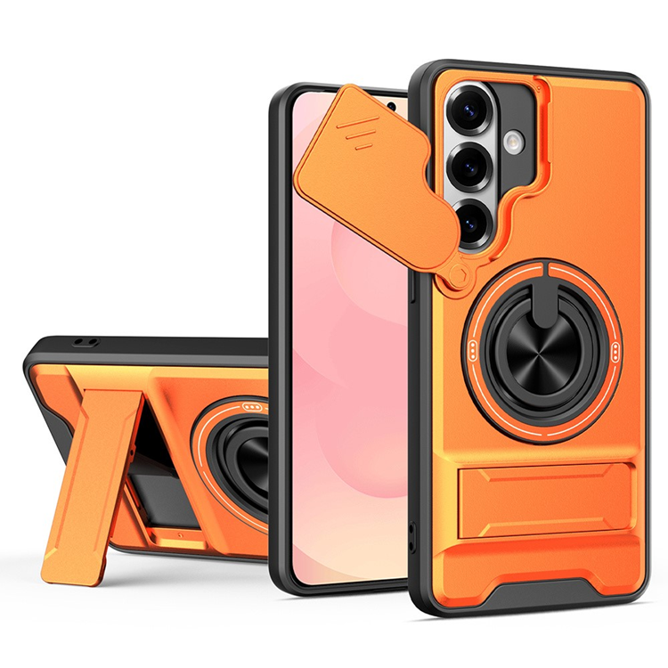 Galaxy S26/S26 Pro Mobilskal med Camera Lens Slider Ringhållare - Orange (Orange) | 2353 | AlltMobil