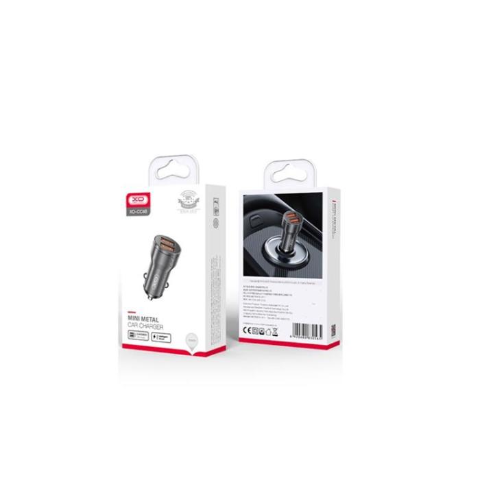 XO - XO Billaddare 2x USB 2.4A CC48 - Grå