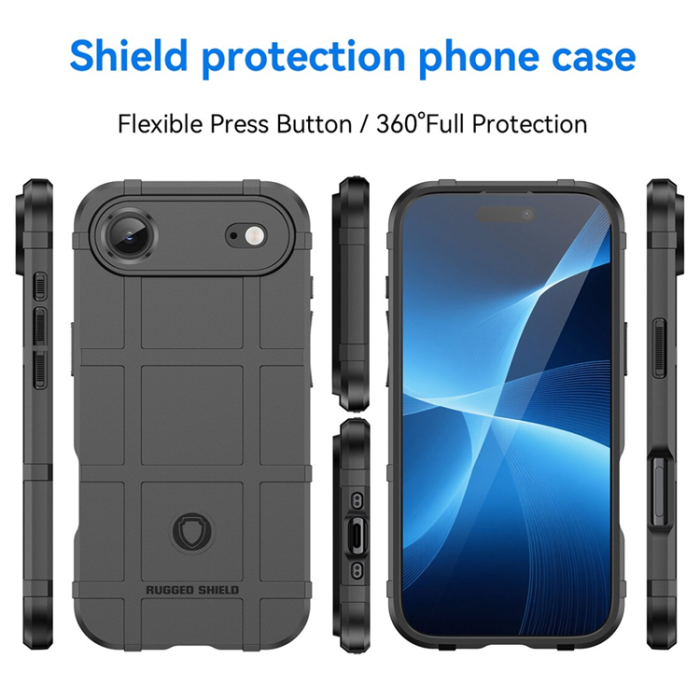 A-One Brand - iPhone Air Mobilskal Grid Design Scratch-Proof Soft TPU - Svart