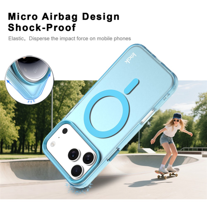 Imak - IMAK iPhone 17 Pro Mobilskal MagSafe Anti Drop - Blå