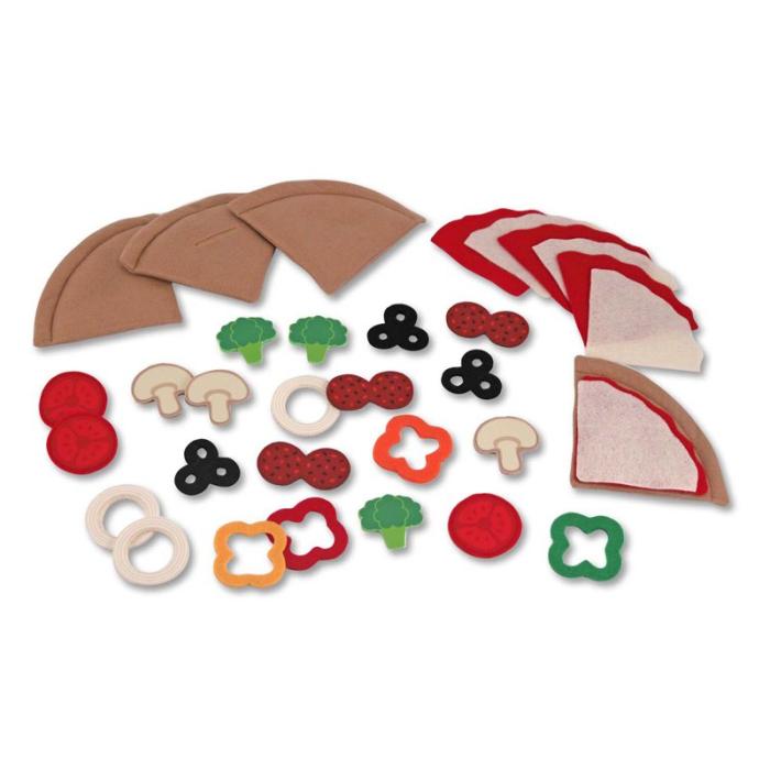 MND - MND Leksaksmat Felt Food Pizza Set