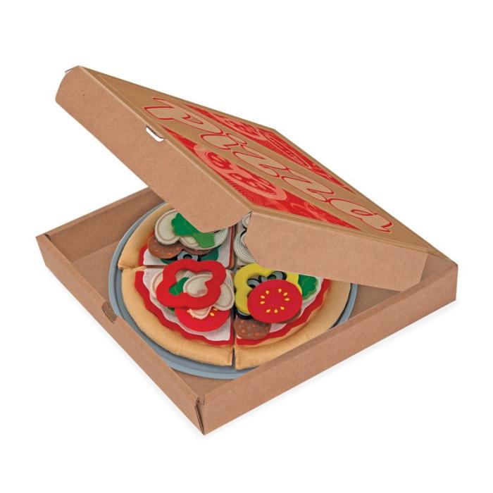 MND - MND Leksaksmat Felt Food Pizza Set