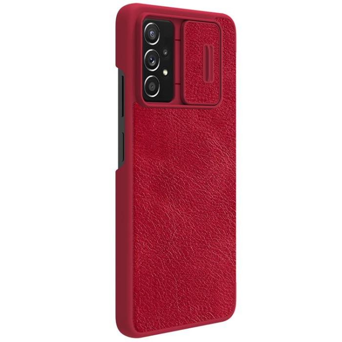 Nillkin - Nillkin Galaxy A73 Fodral Qin läder Holster - Röd