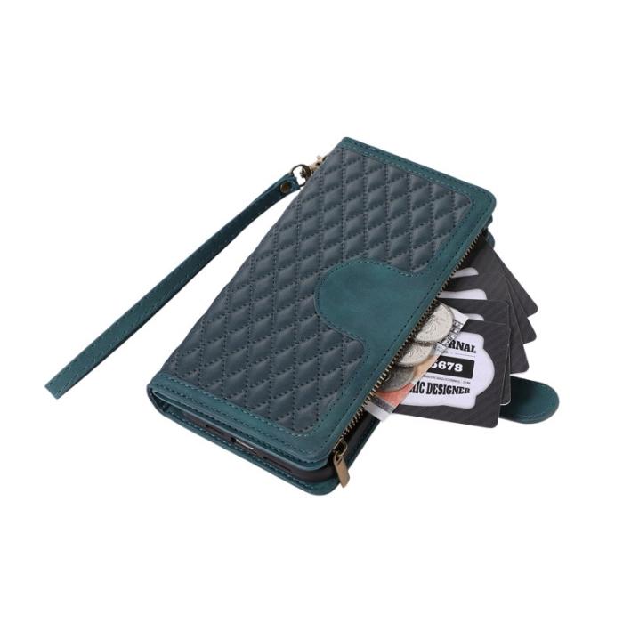 OEM - Mobilfodral för Samsung Galaxy S26 Plus Konstläder 9 kortfack - Grön