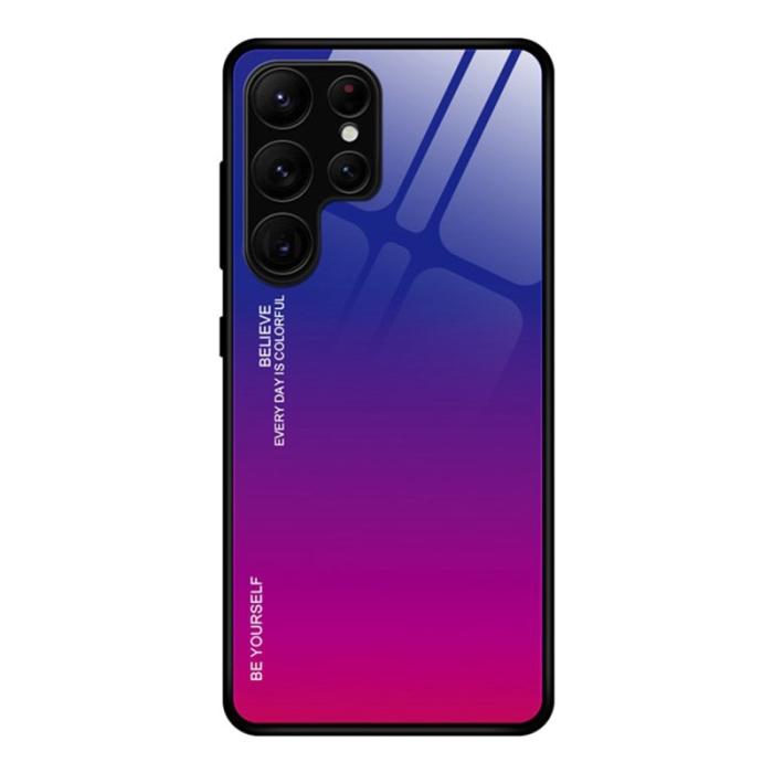 OEM - Mobilskal för Samsung Galaxy S26 Ultra Gradient Tempererat glas + TPU - Blå