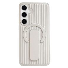 OEM - Mobilskal f&ouml;r Samsung Galaxy S26 Magnetiskt Kickstand PU + PC - Vit