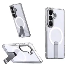 A-One Brand - Mobilskal f&ouml;r Galaxy S26 MagSafe Hybrid Armor X med Stativ - Transparent