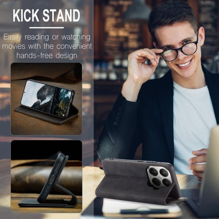 Caseme - CASEME 013 Plånboksfodral för Xiaomi 15T Pro KonstLäder - Svart