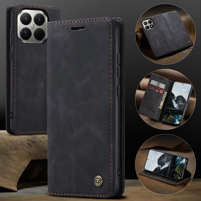 Caseme - CASEME 013 Plånboksfodral för Xiaomi 15T Pro KonstLäder - Svart