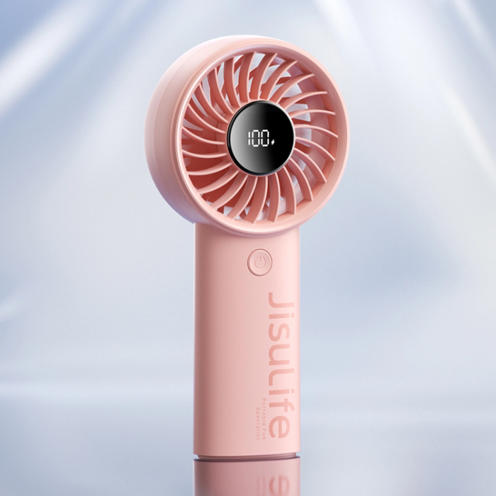 Jisulife - Jisulife Bärbar USB Handfläkt 5000 mAh Life4 - Rosa