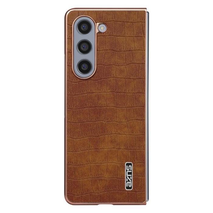 AZNS - AZNS Samsung Galaxy Z Fold5 Fodral KonstLäder - Brun