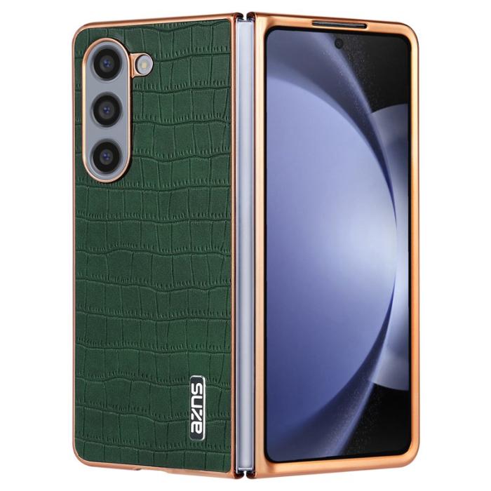 AZNS - AZNS Samsung Galaxy Z Fold5 Fodral KonstLäder - Grön
