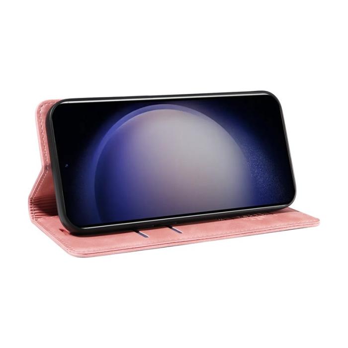 BETOPNICE - BETOPNICE 003 Samsung Galaxy S25 Plånboksfodral Konstläder - Rosa