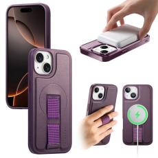 CASENEO - CASENEO iPhone 14 / 13 Fodral Magnetiskt KonstL&auml;der - Lila