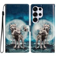 OEM - Samsung Galaxy S26 Ultra Pl&aring;nboksfodral Konstl&auml;der M&ouml;nster - Tv&aring; Vargar