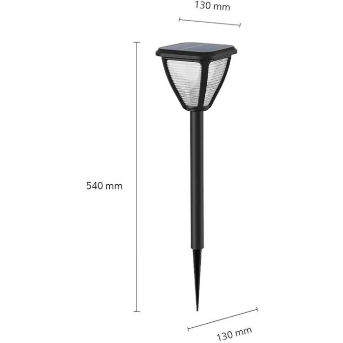 Philips - Philips Vapora Trädgårdslampa Solcell LED 200lm - Svart